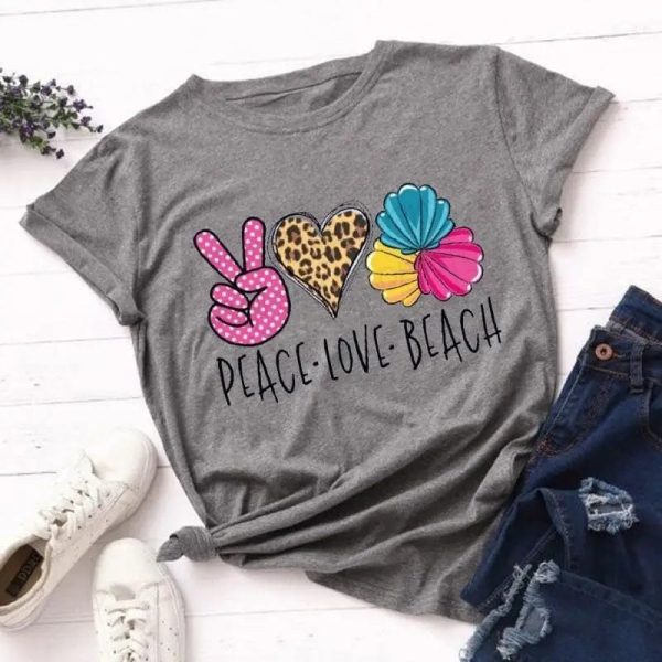 T-Shirt Léopard Peace Love
