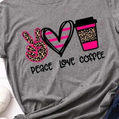 T-Shirt Léopard Peace Love