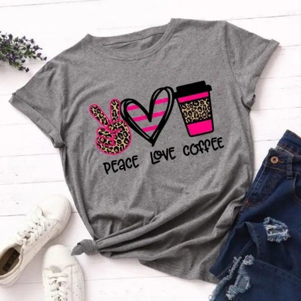 T-Shirt Léopard Peace Love