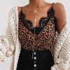 Top Léopard Femme Dentelle