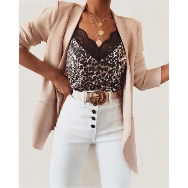 Top Léopard Femme Dentelle