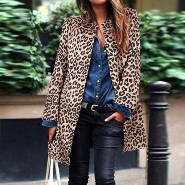 Veste Léopard Fluide Beige
