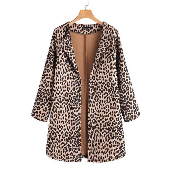 veste leopard fluide beige