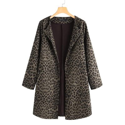 veste leopard fluide kaki