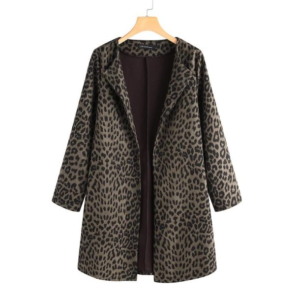 veste leopard fluide kaki
