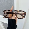 Lunette de Soleil Léopard  – Monture Carrée