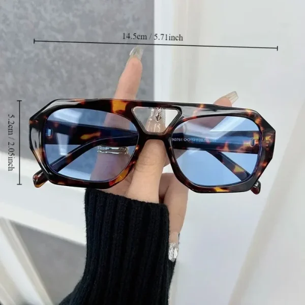 Lunette de Soleil Léopard  – Monture Carrée